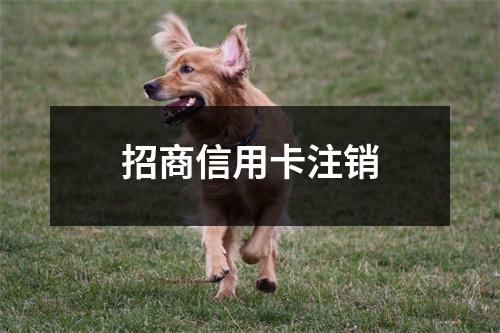 招商信用卡注销