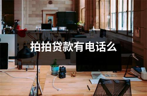 拍拍贷款有电话么