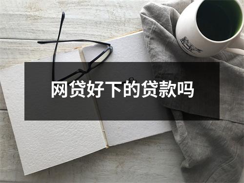网贷好下的贷款吗