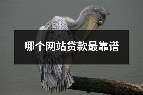 哪个网站贷款最靠谱