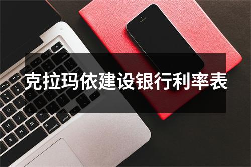 克拉玛依建设银行利率表