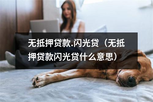 无抵押贷款.闪光贷（无抵押贷款闪光贷什么意思）