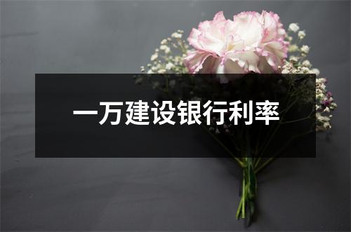 一万建设银行利率