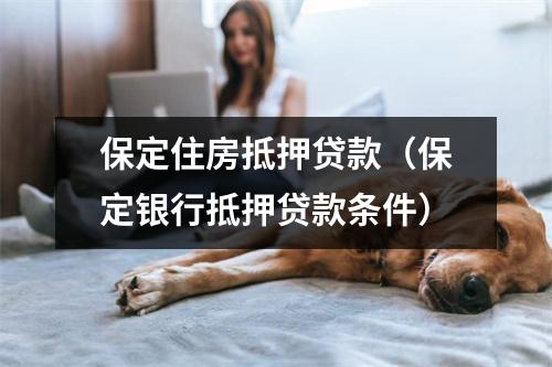 保定住房抵押贷款（保定银行抵押贷款条件）