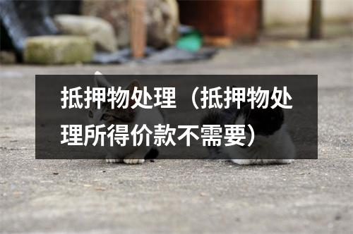 抵押物处理（抵押物处理所得价款不需要）