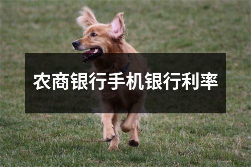 农商银行手机银行利率