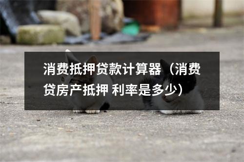 消费抵押贷款计算器（消费贷房产抵押 利率是多少）