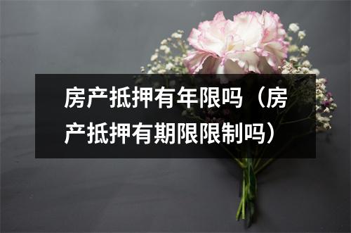 房产抵押有年限吗（房产抵押有期限限制吗）
