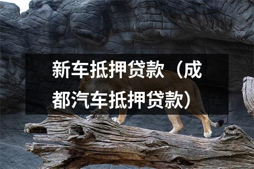 新车抵押贷款（成都汽车抵押贷款）