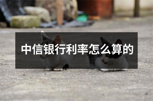 中信银行利率怎么算的