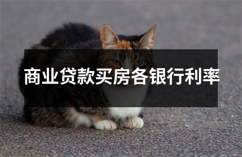 商业贷款买房各银行利率
