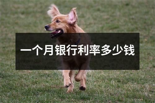 一个月银行利率多少钱