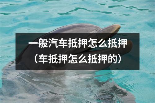 一般汽车抵押怎么抵押（车抵押怎么抵押的）