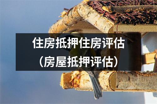 住房抵押住房评估（房屋抵押评估）