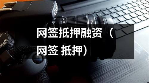 网签抵押融资（网签 抵押）