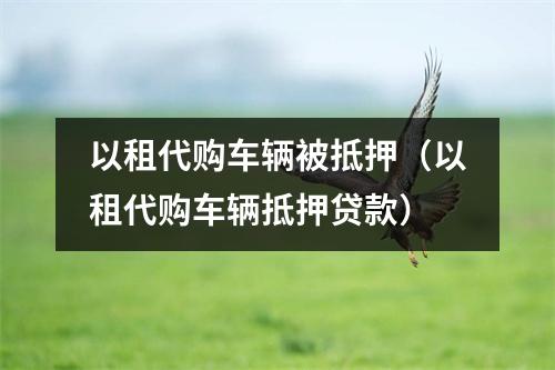 以租代购车辆被抵押（以租代购车辆抵押贷款）