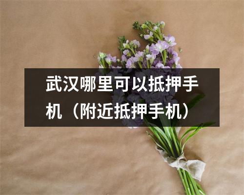 武汉哪里可以抵押手机（附近抵押手机）