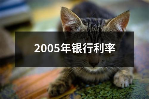 2005年银行利率