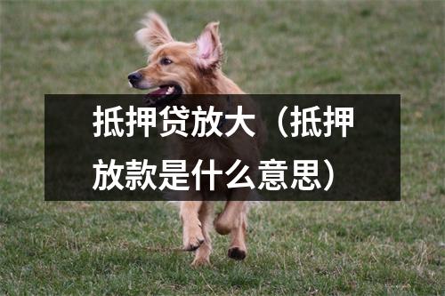 抵押贷放大（抵押放款是什么意思）