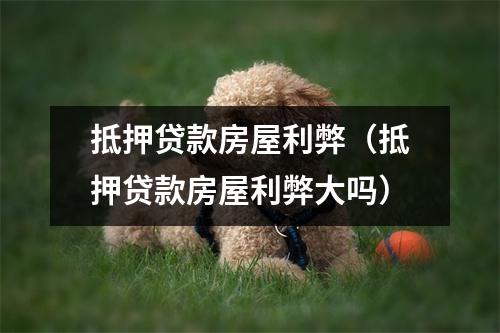 抵押贷款房屋利弊（抵押贷款房屋利弊大吗）