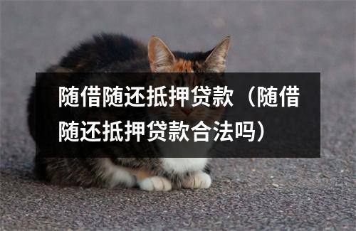 随借随还抵押贷款（随借随还抵押贷款合法吗）