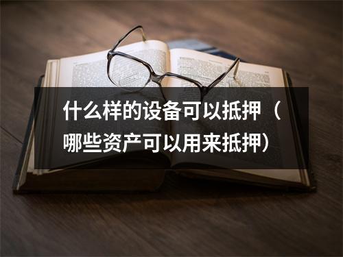 什么样的设备可以抵押（哪些资产可以用来抵押）