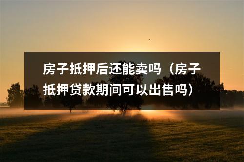 房子抵押后还能卖吗（房子抵押贷款期间可以出售吗）