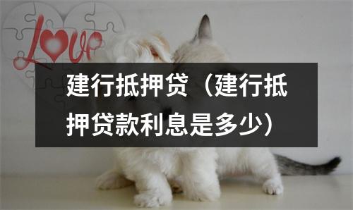 建行抵押贷（建行抵押贷款利息是多少）