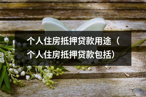 个人住房抵押贷款用途（个人住房抵押贷款包括）