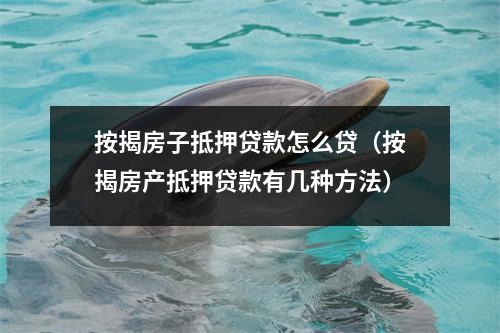 按揭房子抵押贷款怎么贷（按揭房产抵押贷款有几种方法）