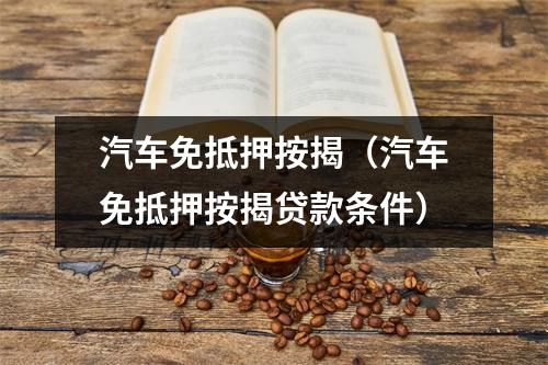 汽车免抵押按揭（汽车免抵押按揭贷款条件）