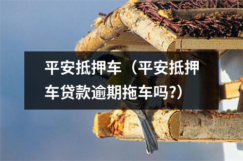 平安抵押车（平安抵押车贷款逾期拖车吗?）