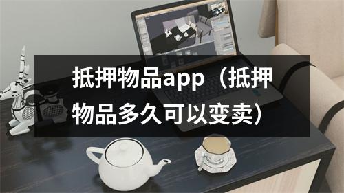 抵押物品app（抵押物品多久可以变卖）