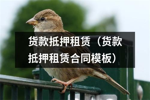 货款抵押租赁（货款抵押租赁合同模板）