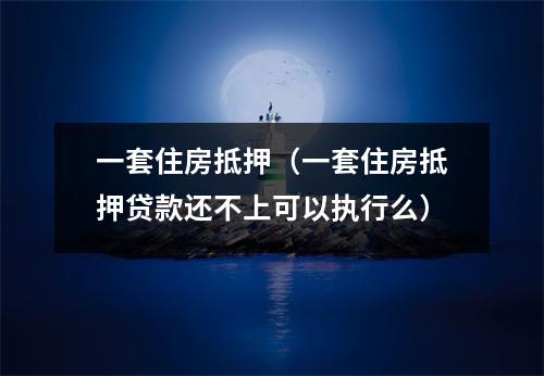 一套住房抵押（一套住房抵押贷款还不上可以执行么）