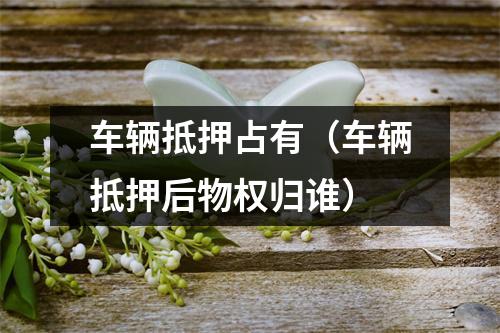 车辆抵押占有（车辆抵押后物权归谁）