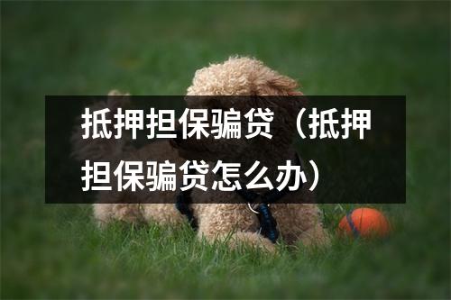 抵押担保骗贷（抵押担保骗贷怎么办）