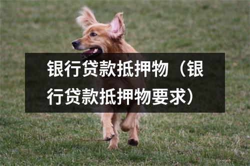 银行贷款抵押物(银行贷款抵押物要求)