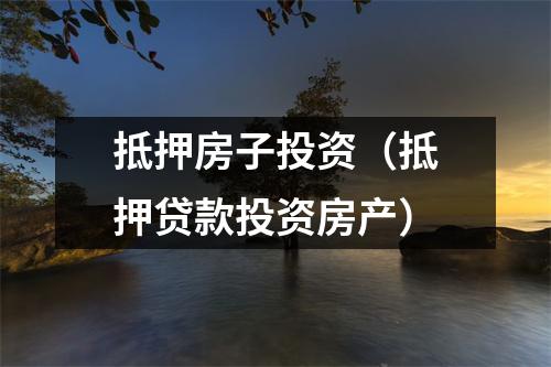 抵押房子投资（抵押贷款投资房产）