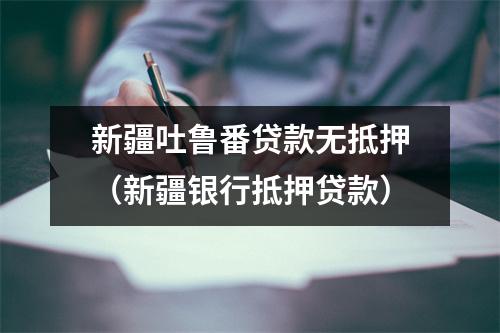 新疆吐鲁番贷款无抵押（新疆银行抵押贷款）