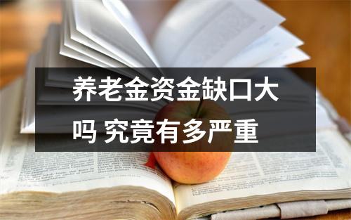 养老金资金缺口大吗 究竟有多严重