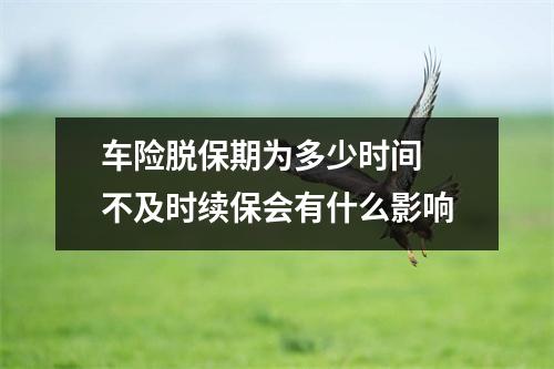 车险脱保期为多少时间 不及时续保会有什么影响