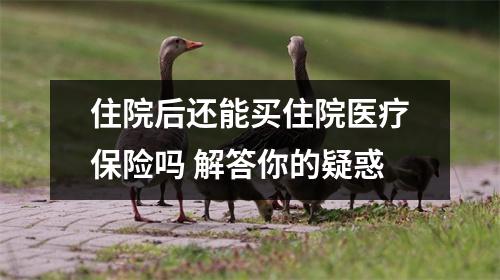 住院后还能买住院医疗保险吗 解答你的疑惑