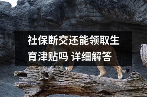 社保断交还能领取生育津贴吗 详细解答