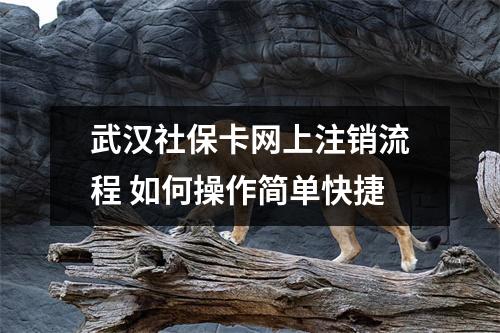 武汉社保卡网上注销流程 如何操作简单快捷