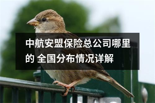 中航安盟保险总公司哪里的 全国分布情况详解