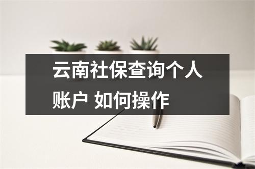 云南社保查询个人账户 如何操作 