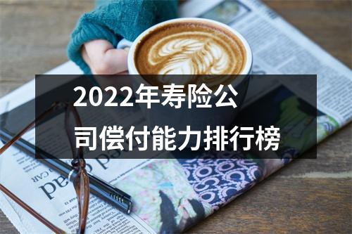 2022年寿险公司偿付能力排行榜