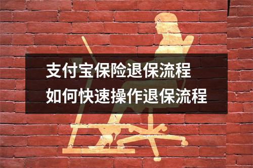支付宝保险退保流程 如何快速操作退保流程