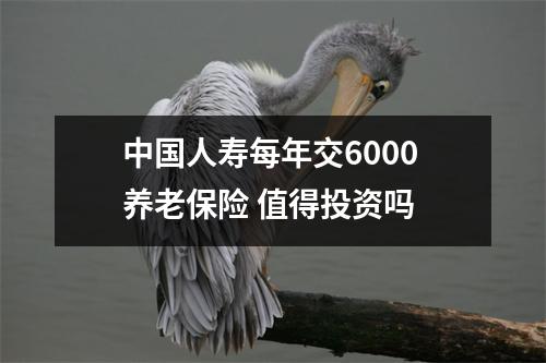 中国人寿每年交6000养老保险 值得投资吗 